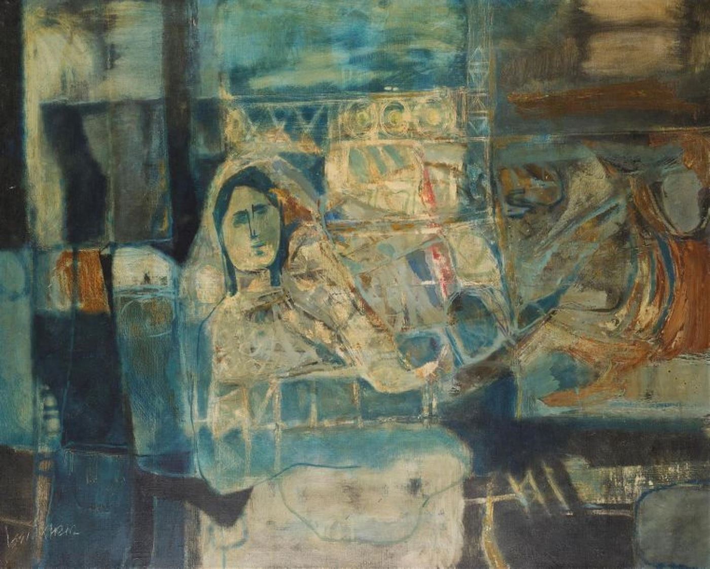 M’hamed ISSIAKHEM (1928-1985) Huile sur toile