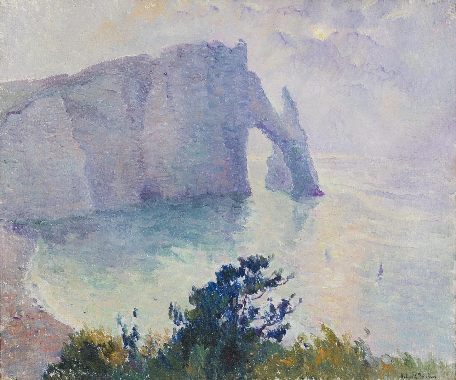 Robert Antoine PINCHON (1886-1943) Vue d’Etretat