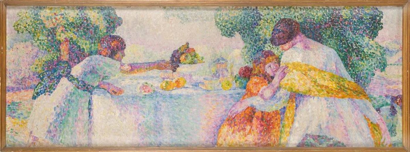 Charlotte CHAUCHET-GUILLERE (1878-1964) L’après-midi au jardin